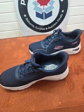 Skechers Swift Fit Arch Comfy 2.0 Slip-In Shoes Women Navy 8 NWT